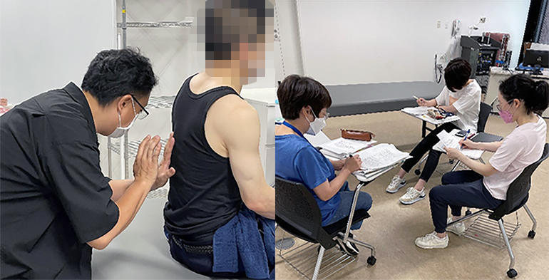 高度実践フィジカルアセスメントの授業の様子